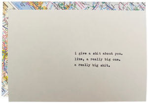 I give a really big shit card