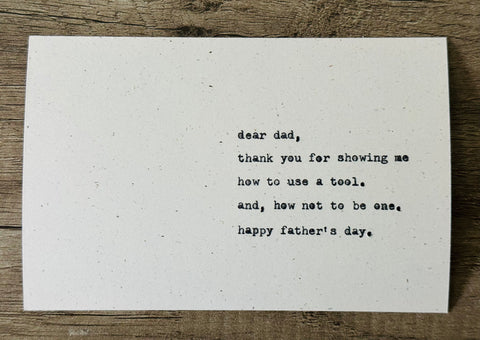 Tools and dads card