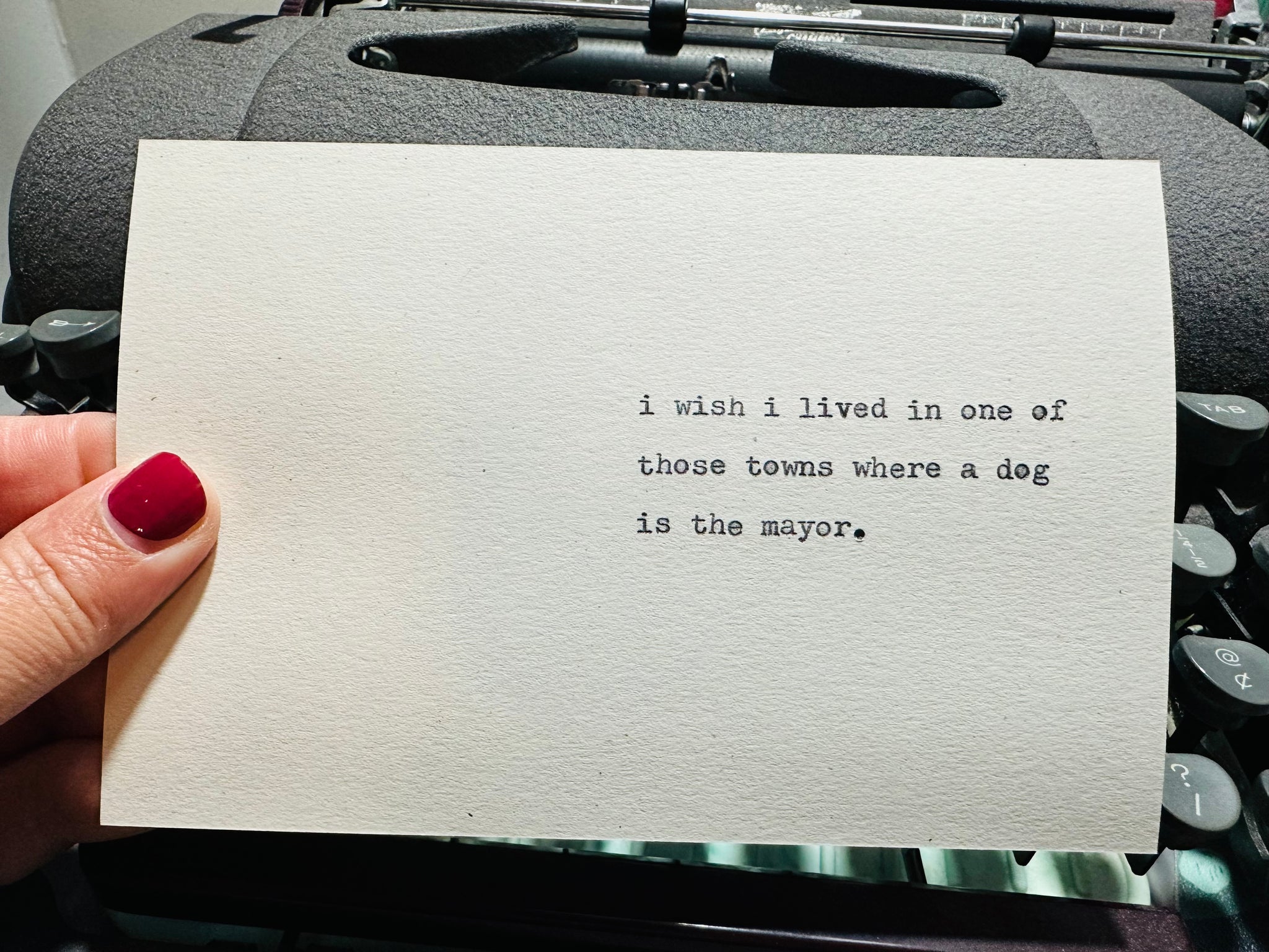 My vote is for the dog card
