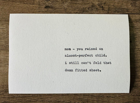 An almost perfect child card