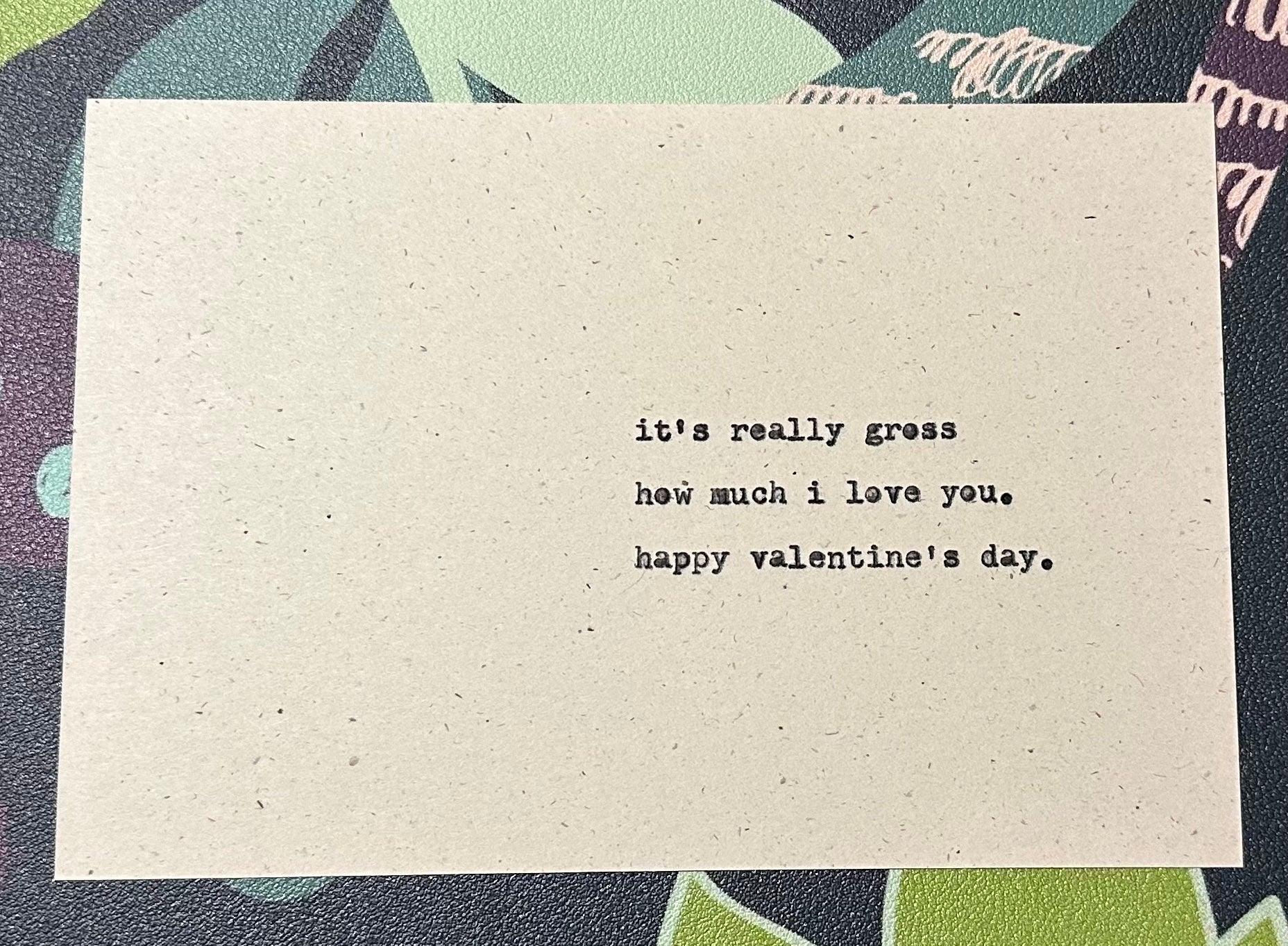 Love is gross card