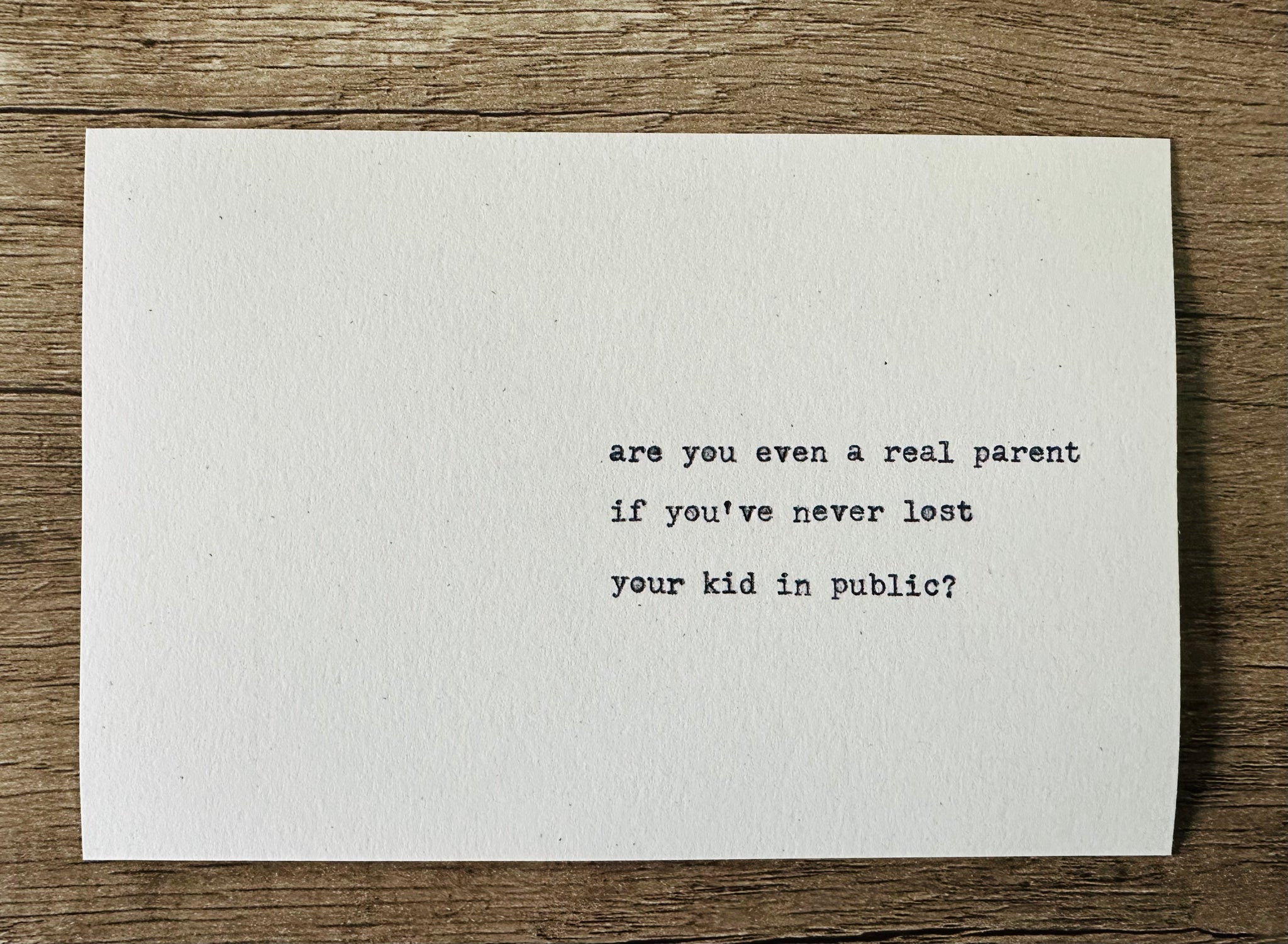 Real parents lose their kids card