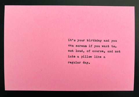 I scream for birthdays card