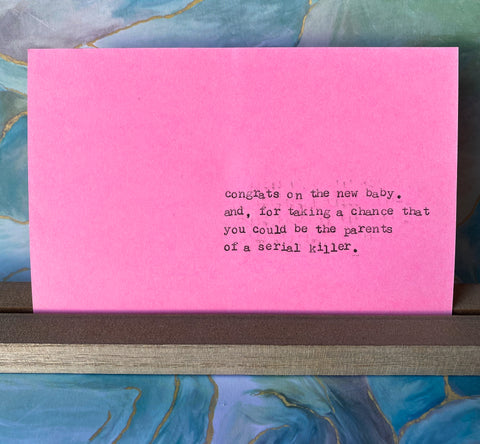 Congrats on the new baby card