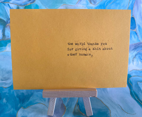 Thanks for giving a shit card