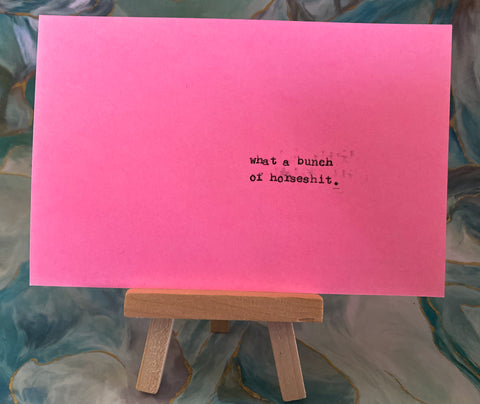 What a bunch of horseshit card