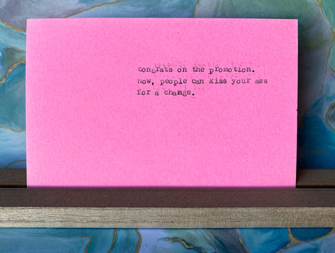 Congrats on the promotion card