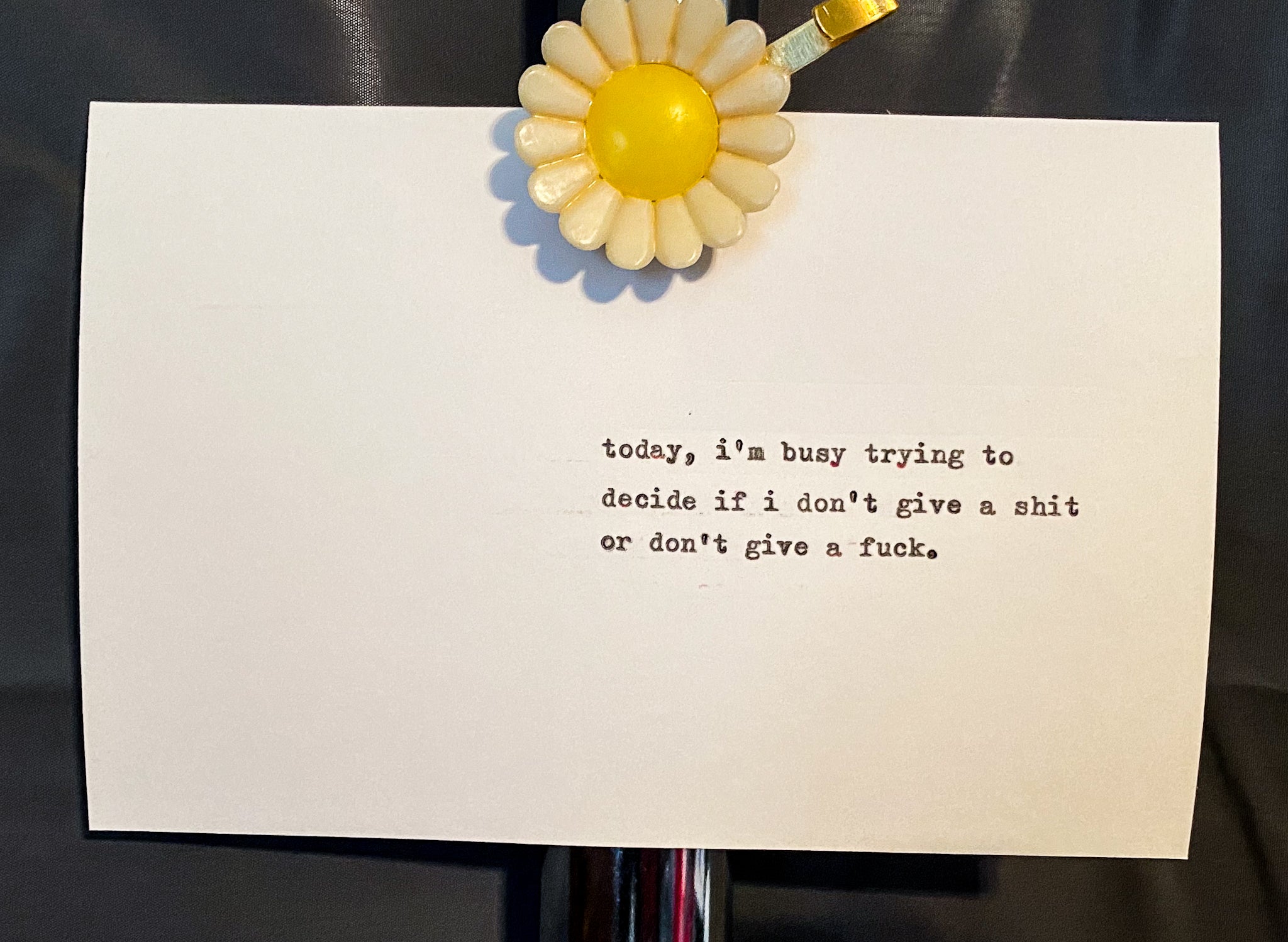 Do I give a shit or a fuck card