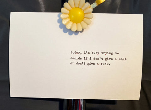 Do I give a shit or a fuck card