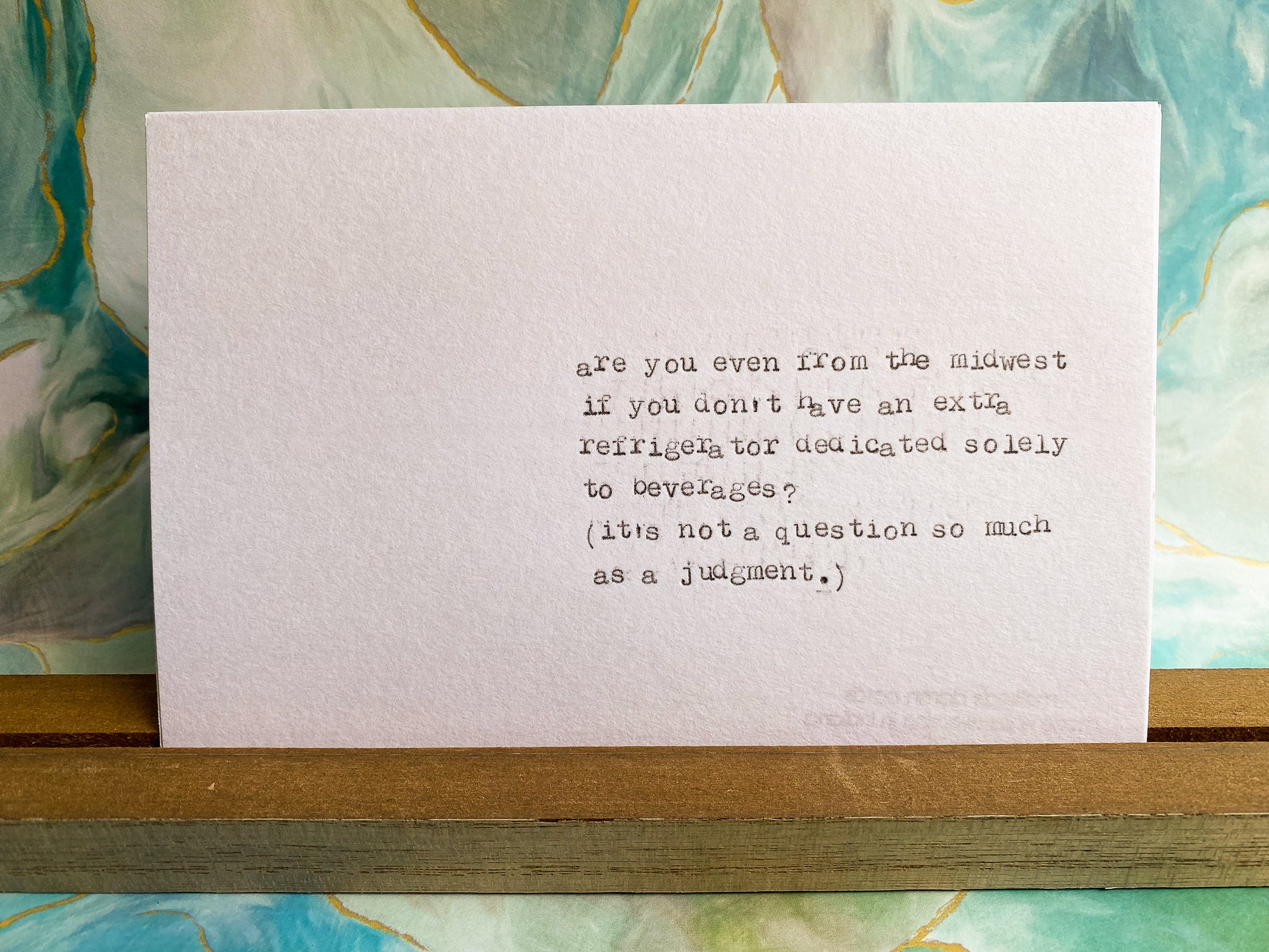 Beer fridge card