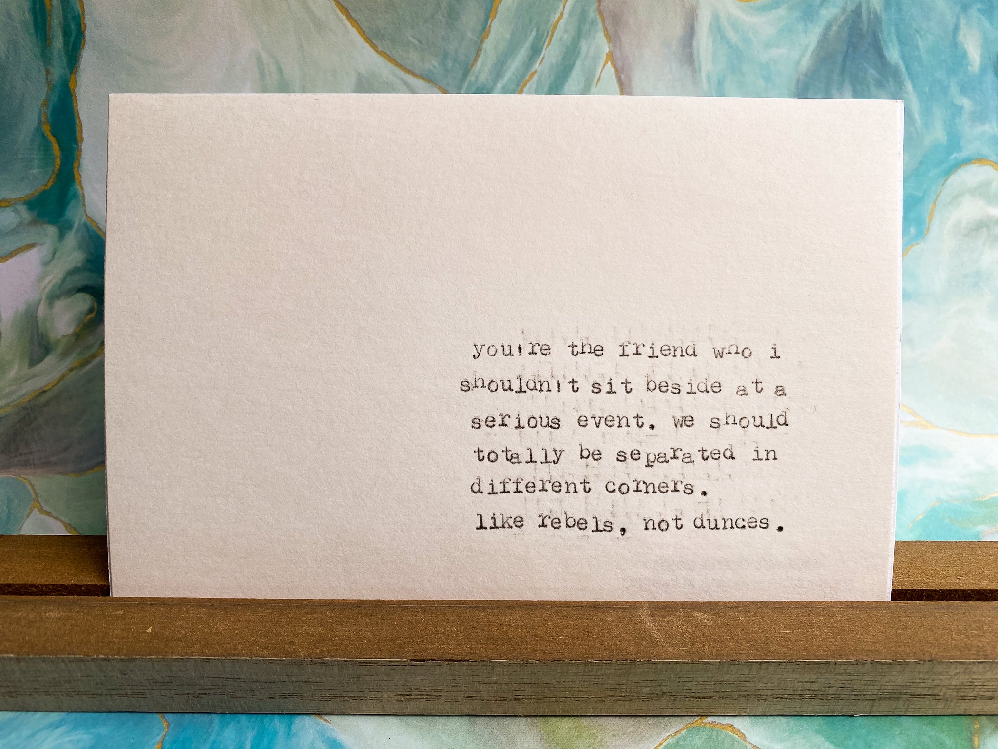 Friends and rebels card