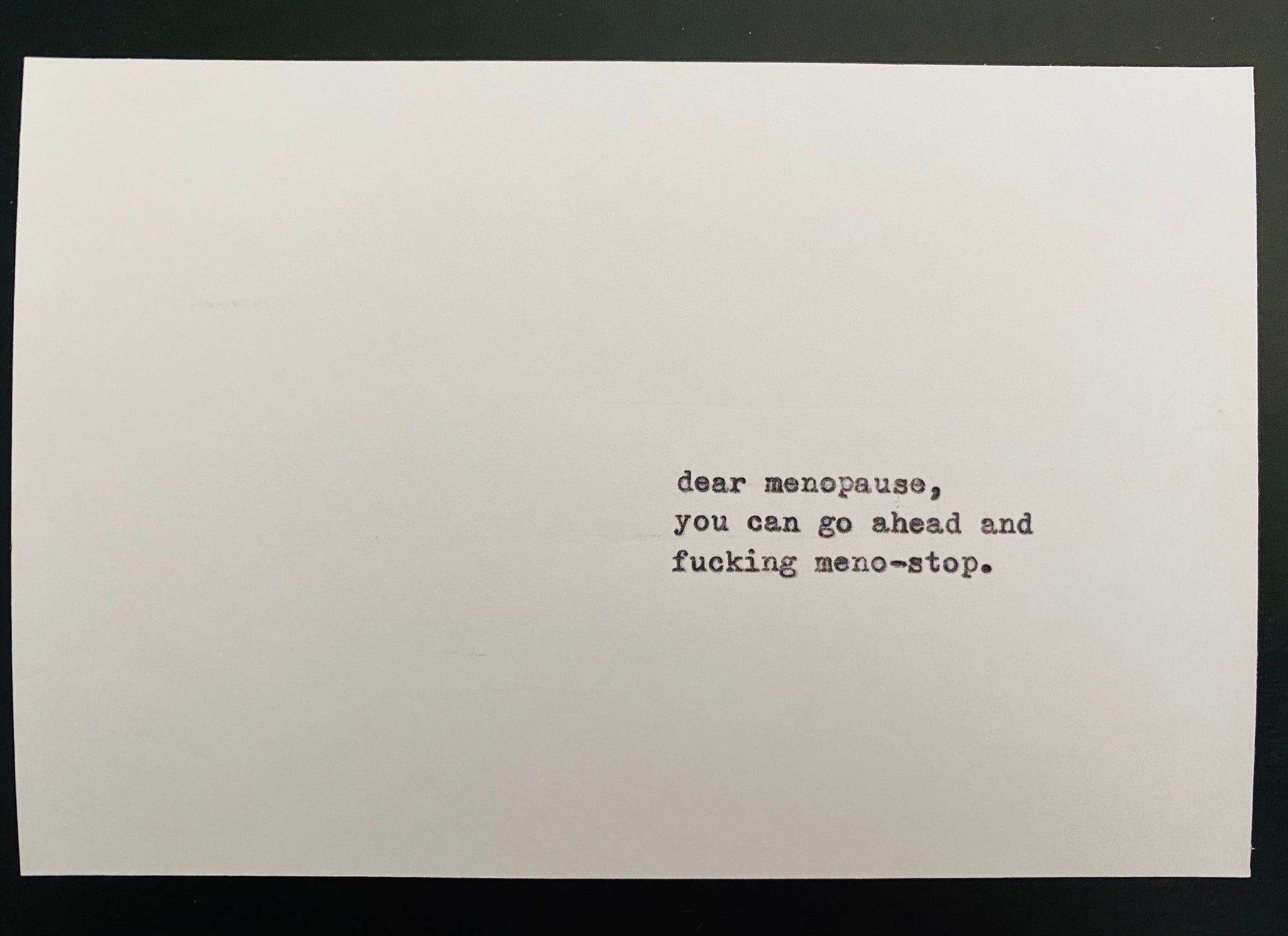 Oh, holy menopause card