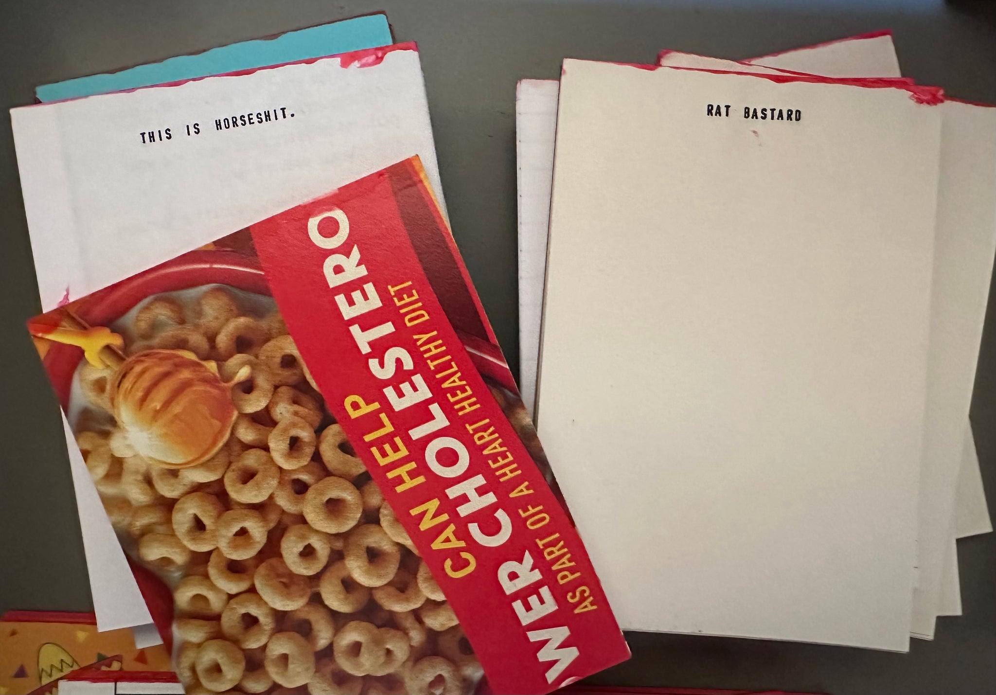 Snarky upcycled notepads