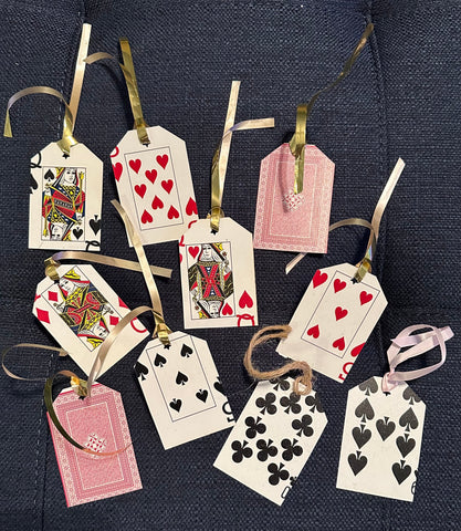 Playing card gift tags