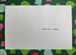 Santa is a woman card