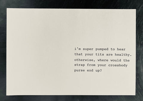 Healthy tits card