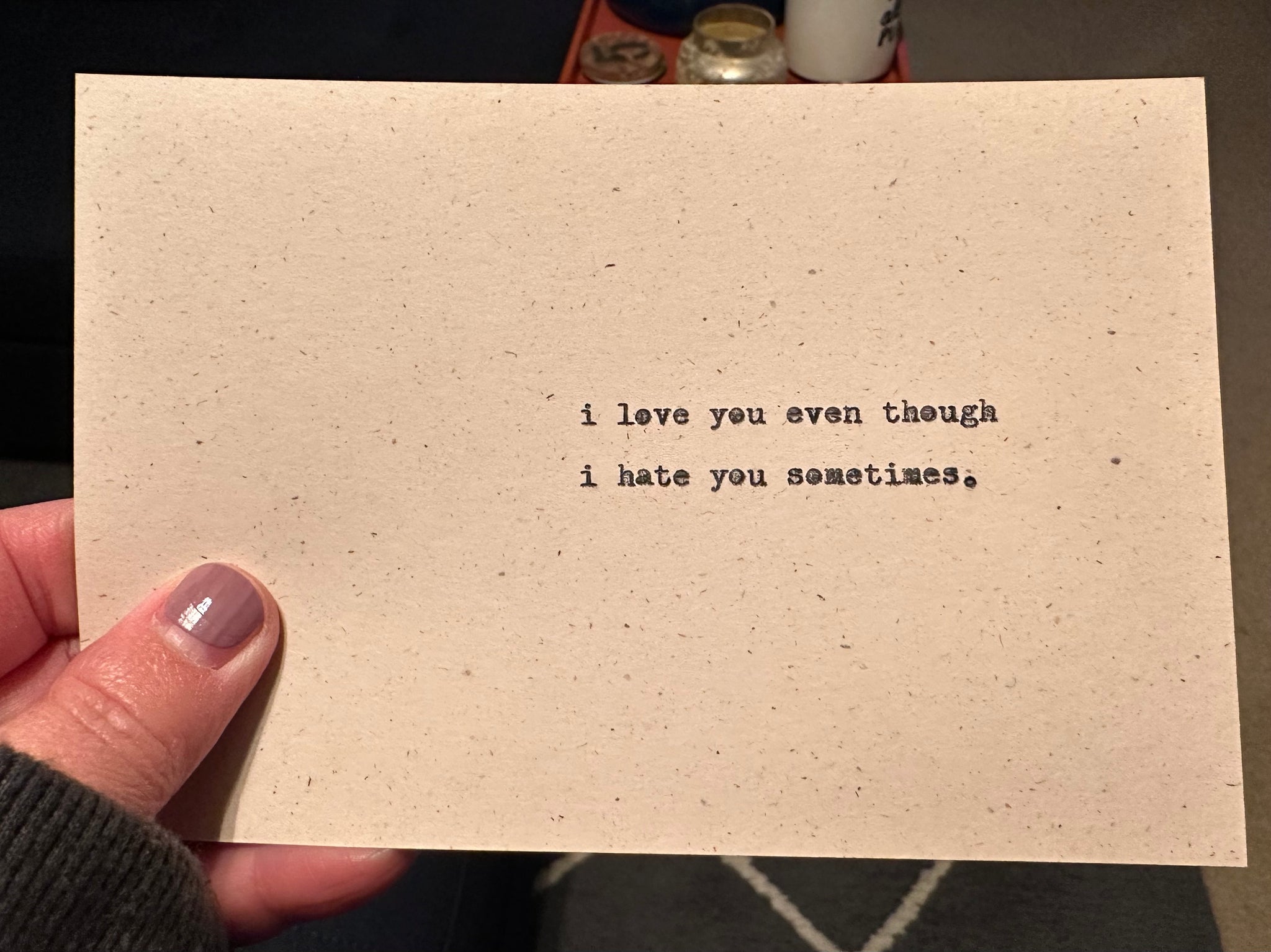 Love and hate card