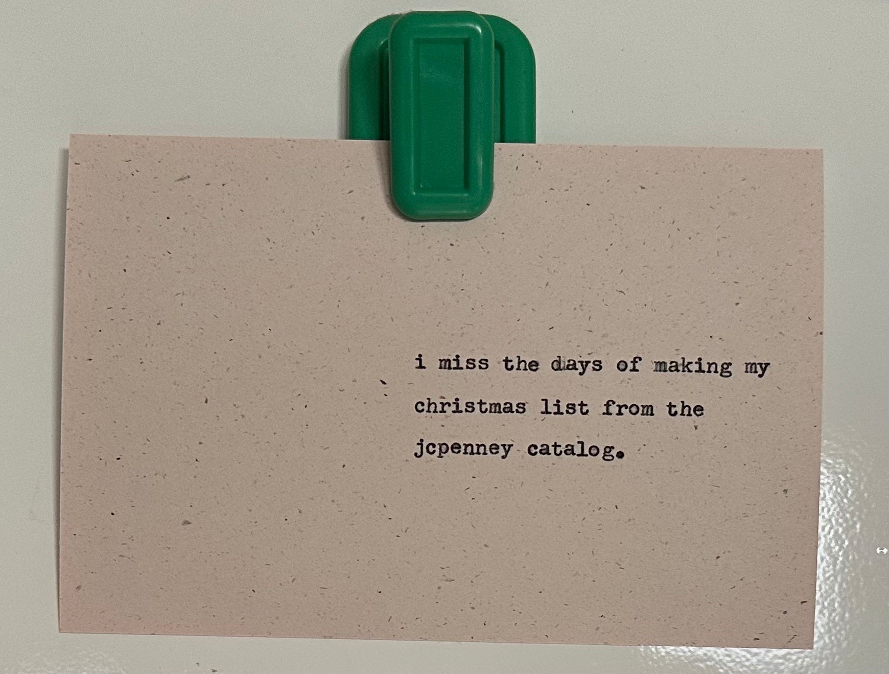 My JCPenney holiday list card